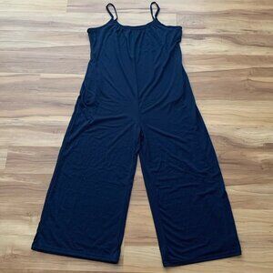 Fkeep Sports Women’s Loose Sleeveless Jumpsuit Romper Size Large Navy Blue